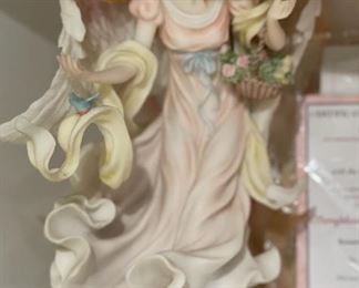 Seraphim Classics  Ashley with Bluebird of Happiness Angel Sculpture	12x7x7in	HxWxD
