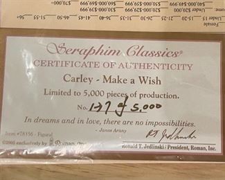 Seraphim Classics Carley Make A Wish Angel Sculpture 7x7x4.5 HxWxD