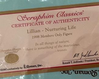 Seraphim Lillian Nurturing Life Angel Sculpture 8x5x4in HxWxD