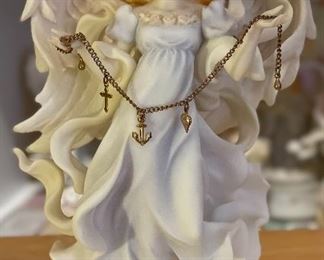 Seraphim Faith Hope Charity Angel Sculpture	8x5x4in	HxWxD
