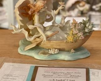 Seraphim Patricia Summer Splendor Angel Sculpture 5x7.5x4.5in HxWxD