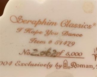 Seraphim I Hope You Dance Angel Sculpture 7.5x5x4.5in HxWxD