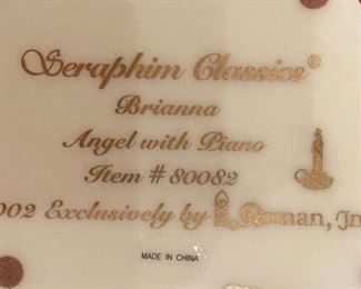 Seraphim Brianna Angel with Piano Angel Sculpture 4x5x3.5in HxWxD