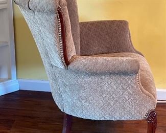 Vintage Upholstered Channel Back Chair	36x29x29in	HxWxD
