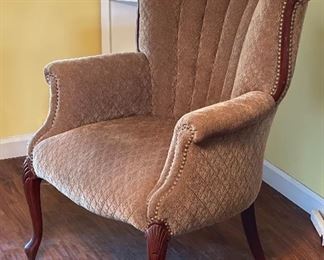 Vintage Upholstered Channel Back Chair	36x29x29in	HxWxD
