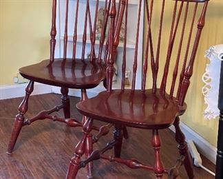 2pc Duxbury Windsor Fan Back Side Chairs PAIR	36x19x21in	HxWxD
