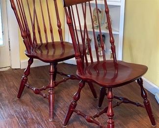 2pc Duxbury Windsor Fan Back Side Chairs PAIR	36x19x21in	HxWxD
