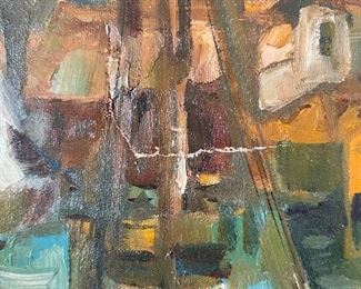 *Original* AS-IS Don Ruffin Boat Harbor Painting 30.5x42.5x2in HxWxD