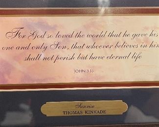 Thomas Kinkade Sunrise John 3:16 Framed Print 27.5x21.5in HxWxD
