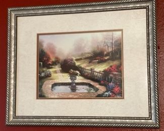 Thomas Kinkade Gardens Beyond Autumn Gate Framed/Matted Print 12.5x16in