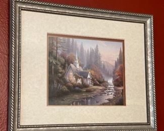 Thomas Kinkade The Forest Chapel Framed/Matted Print	12.5x16in	
