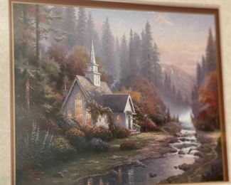 Thomas Kinkade The Forest Chapel Framed/Matted Print	12.5x16in	
