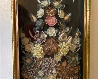 Seashell Art Flower Shadow box Art	24x11.5x3in	HxWxD
