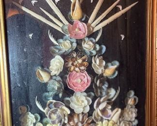 Seashell Art Flower Shadow box Art	24x11.5x3in	HxWxD
