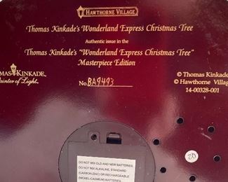 Thomas Kinkade Train Tree Wonderland Express 16in H
