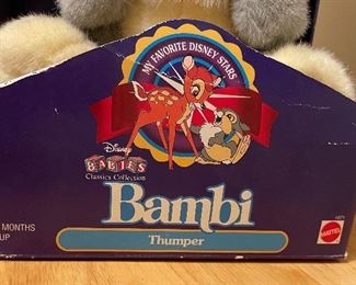 Disney Bambi Thumper Mattel Plush Toy in box	14x9x7.5in	HxWxD
