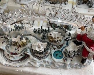 Thomas Kinkade Santa's Inspiration Christmas Village 9.5x17x6in HxWxD