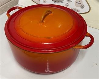 Descoware Belgium Orange Cast Iron Enamel Dutch Oven		
