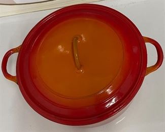 Descoware Belgium Orange Cast Iron Enamel Dutch Oven		
