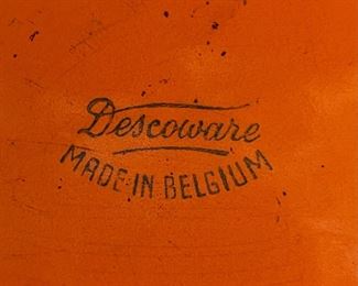 Descoware Belgium Orange Cast Iron Enamel Dutch Oven