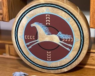 18in Carl Winters Medicine Drum Horse Coming	18in Diameter	
