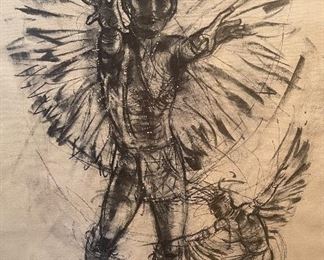 Don Ruffin Native American Eagle Dancer Print Estate Signed 28x22