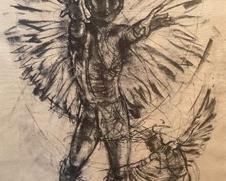 Don Ruffin Native American Eagle Dancer Print Estate Signed	28x22	
