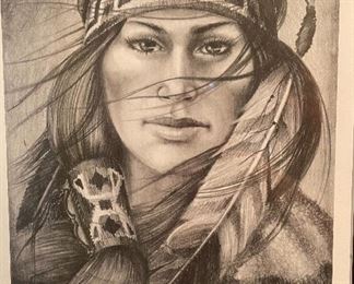 *Signed* Clouds in Her Eyes JB 92 Artist Proof Framed Print 21x17