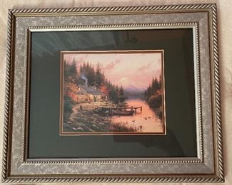 Thomas Kinkade End of A perfect Day Framed Matted Print	14.5x17.5in	
