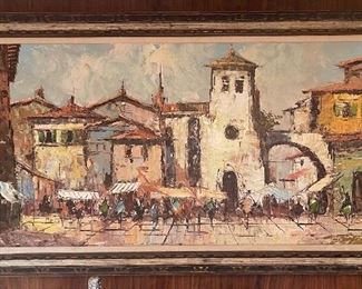 *ORIGINAL* Art Street Scene Painting	30x54.5in	
