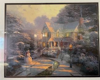 *Signed* Thomas Kinkade The Night Before Christmas Framed Print Signed/Numbered	23x27in	
