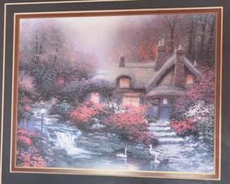 Thomas Kinkade Swanbrooke Cottage Psalm 23	14.5x14.5in	HxWxD
