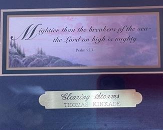 Thomas Kinkade Clearing Storms Psalm 93:4 14.5x14.5in HxWxD