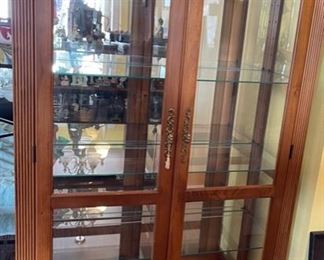 San Leandro Versailles Curio Cabinet 82x42x16in HxWxD