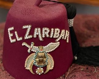 El Zaribah Jeweled Shriners Hat		
