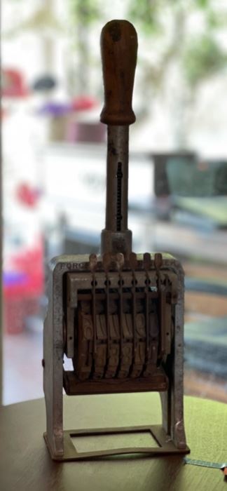Antique Force Case Number Automatic Numbering Machine 18x6x5in