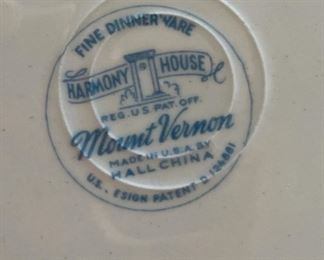 60+ piece Harmony House Mount Vernon China Set