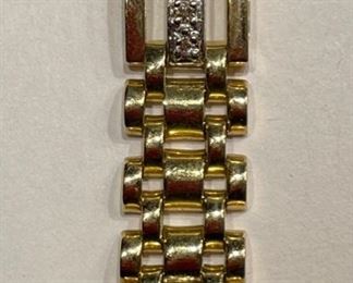 10k White/Yellow Gold & Diamond Bracelet	10k	