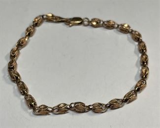 14k Rose Gold 7.5in Bracelet 14k