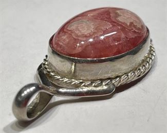 Sterling Silver Rhodochrosite Pendant	1	
