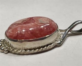 Sterling Silver Rhodochrosite Pendant	1	
