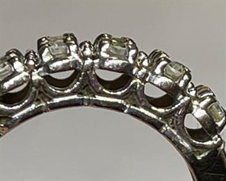 14k White Gold & Diamond  Fritz Rossier Vintage Art Deco Ring SZ 5.5	14k	
