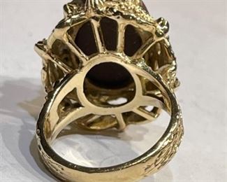 14k Gold Cameo Ring SZ 6.25 14k