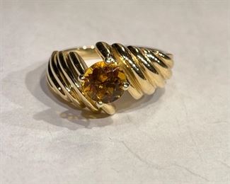 14k Gold Citrine Ring SZ 7.25	14k	
