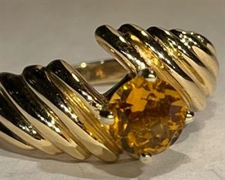 14k Gold Citrine Ring SZ 7.25	14k	
