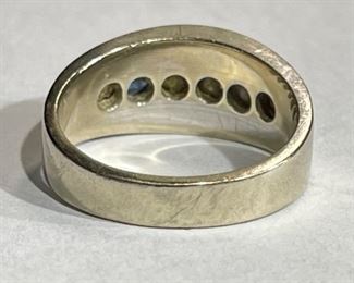 10k White Gold Multi-Gemstone Ring SZ 6.75	10k	