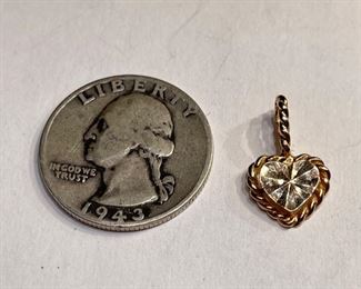14k Gold Beverly Hills Gold Heart Pendant 14k