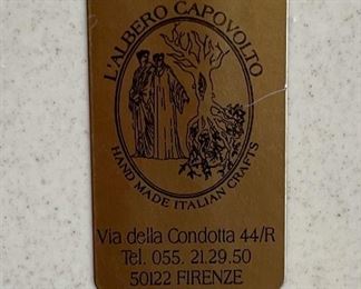 Italian Majolica  L'Albero Capovolto  Plate	12.25in Diameter	
