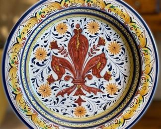 Italian Majolica L'Albero Capovolto Plate #2 12.25in Diameter