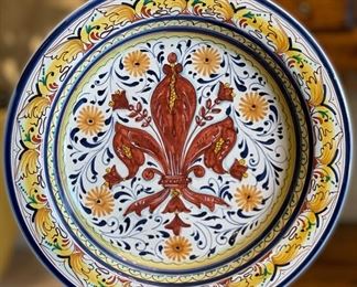 Italian  Majolica L'Albero Capovolto  Plate #2	12.25in Diameter	
